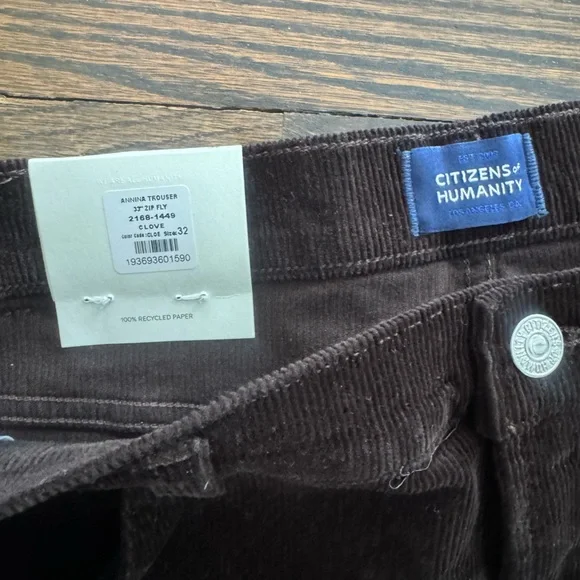 Citizens of Humanity Women's Annina High-Rise Wide-Leg Corduroy Pants brown - Picture 7 of 8